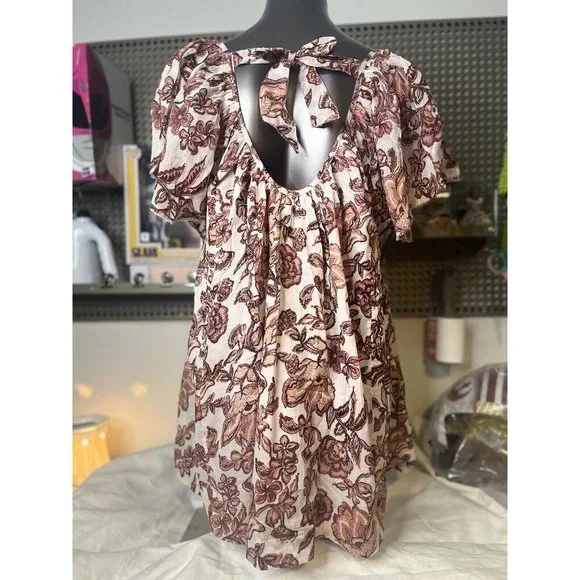 Free People Women's Kauai Getaway Printed Tunic Top size Small XL NWT Floral - Picture 14 of 16